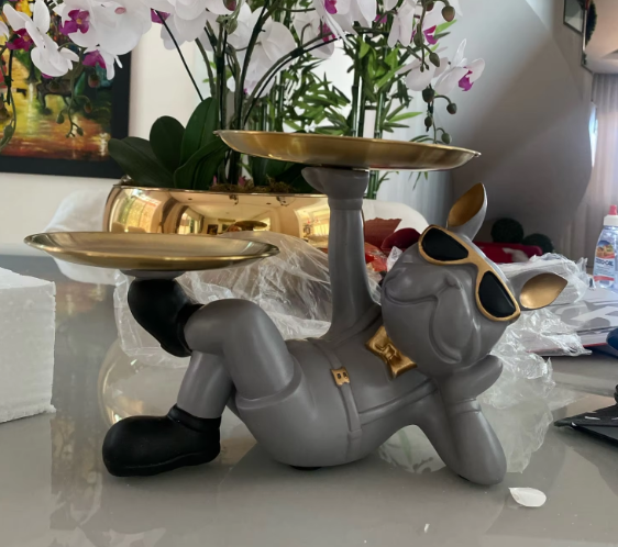 Coole Deko-Schale mit Hund – Mit Goldtabletts & Stilfaktor