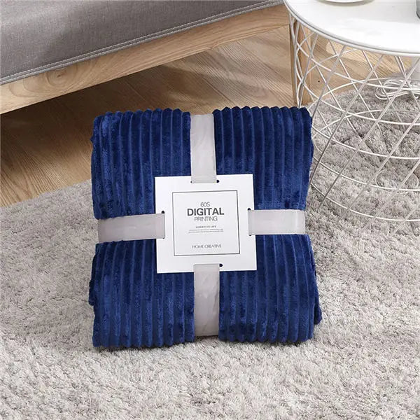 LuxeLine | gestreifte flanell-decken