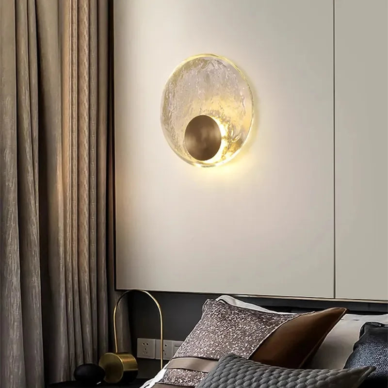 CrystalAura - Eleganter Ringglas-Wandleuchter