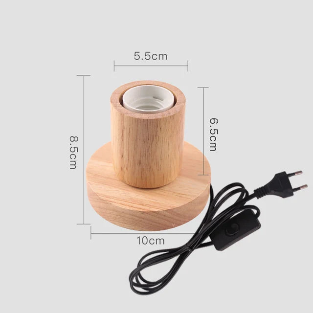 WoodWhimsy - Retro Holz Dekoration Lampe