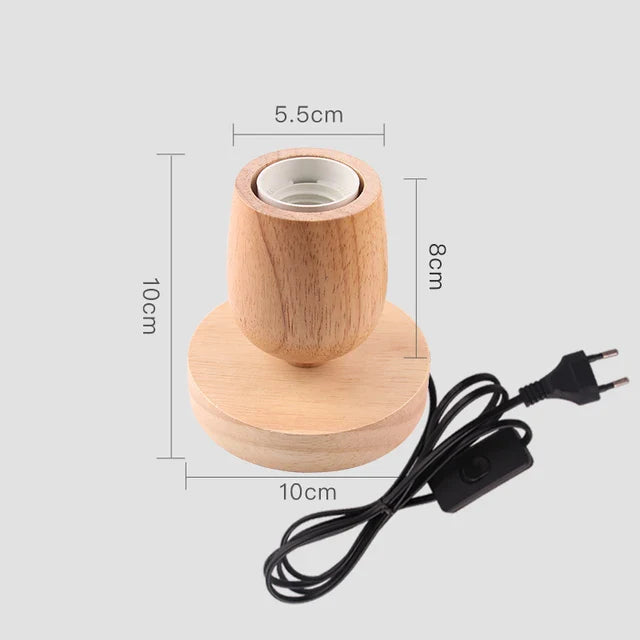 WoodWhimsy - Retro Holz Dekoration Lampe