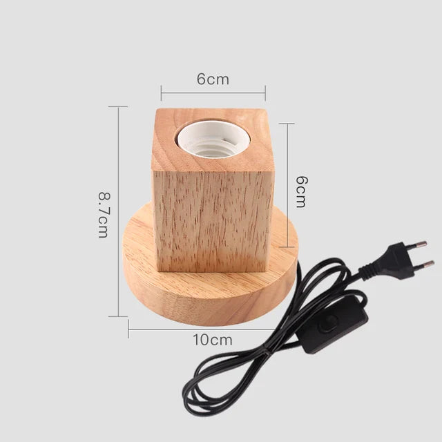 WoodWhimsy - Retro Holz Dekoration Lampe