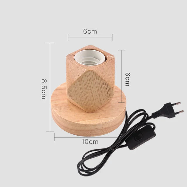 WoodWhimsy - Retro Holz Dekoration Lampe