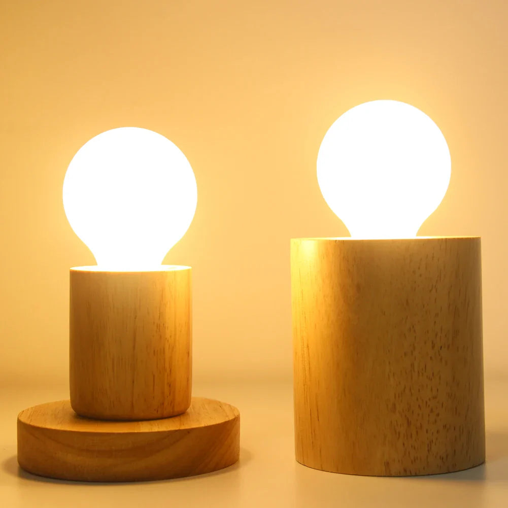 WoodWhimsy - Retro Holz Dekoration Lampe