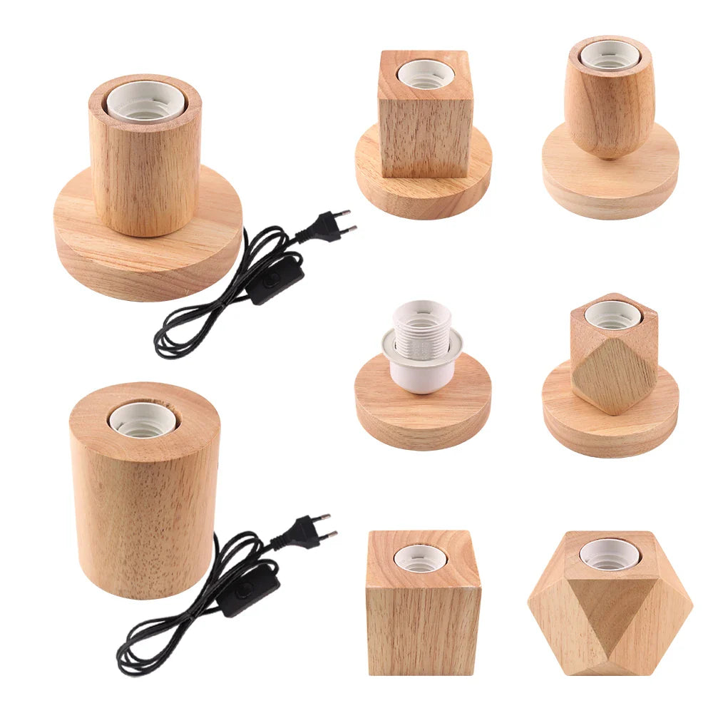 WoodWhimsy - Retro Holz Dekoration Lampe